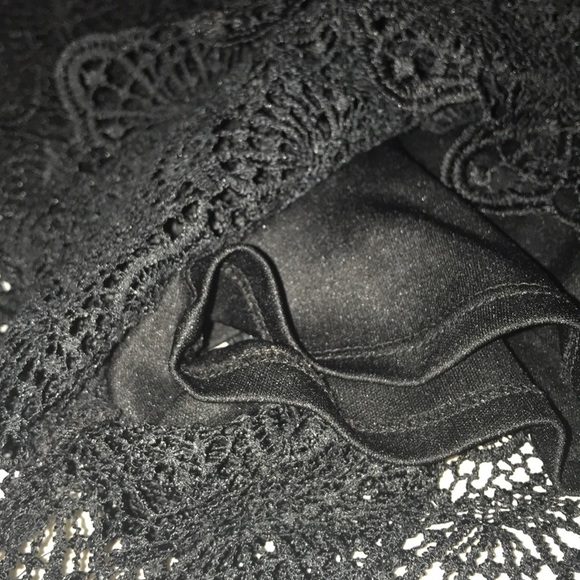 Black Fringe/lace Shorts - Picture 5 of 6